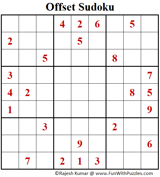 Offset Sudoku Puzzle (Fun With Sudoku #391)