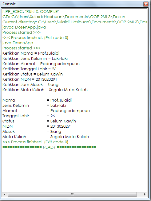 Kumpulan contoh program java Inheritance dan exception handling Kumpulan contoh program java Inheritance dan exception handling