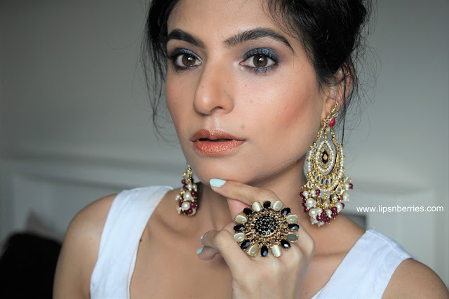 Karen murrell haute boheme lipstick on medium indian skin