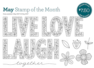May Stamp Of The Month - Live, Laugh Love,