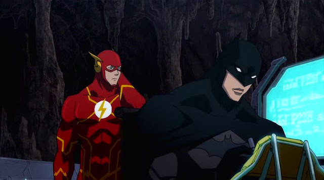 Flash y Batman en una escena de Justice League - Flashpoint Paradox