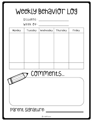 thehappyteacher july 2017 weekly behavior charts for elementary students