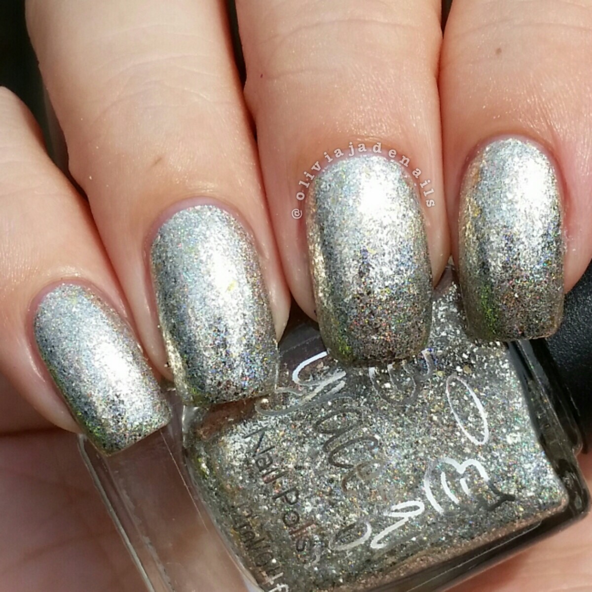 Grace-full Nail Polish Silver And Gold swatched by Olivia Jade Nails