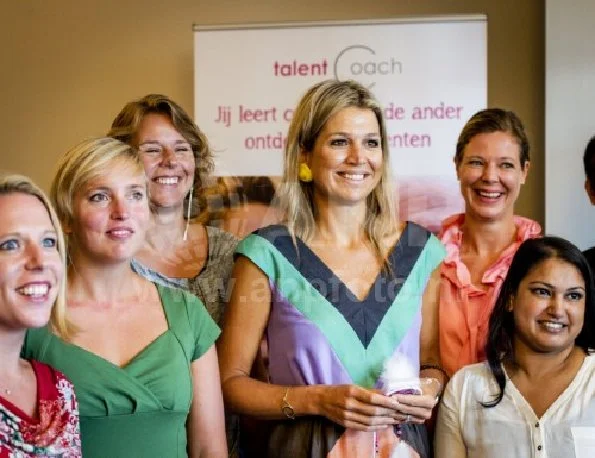 Queen Maxima of The Netherlands visits Oranje Fonds project Talentcoach in The Hague
