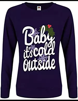 Baby It's Cold Outside Wool Sweater UK Sizes small to XXL #babyitscoldoutside #christmasmusic #learnyourchristmascarols $christmasgifts available on Amazon