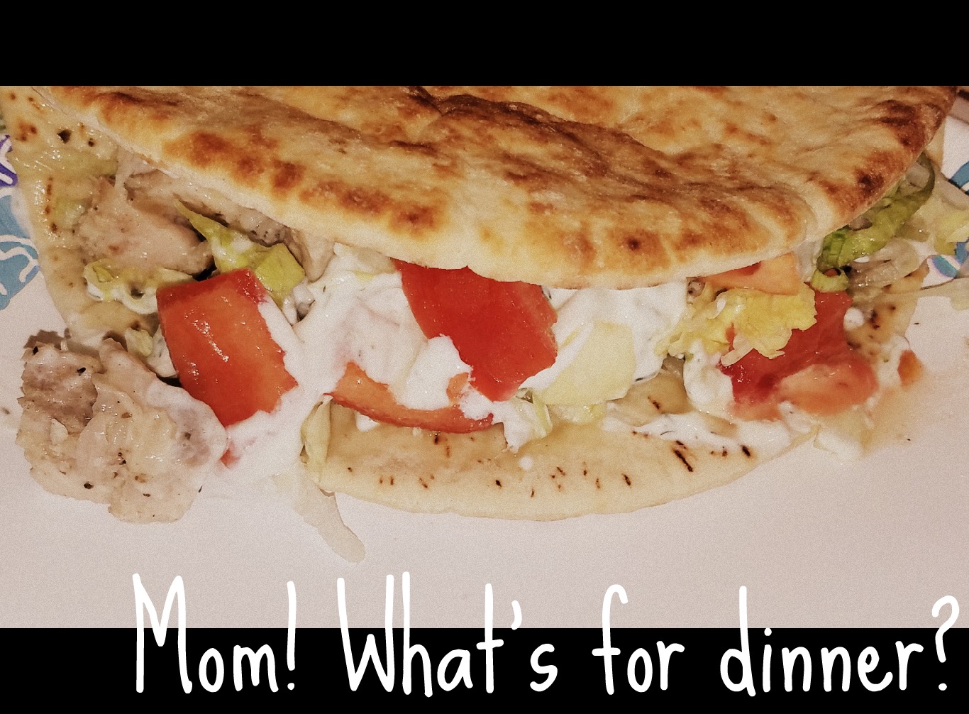 Mom! What's for dinner? Slow Cooker Pork Gyros with Cucumber Yogurt