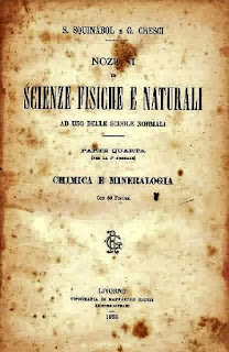 Garganistan Gargano Scienze Fisiche e Naturali professor Squinabol chimica e mineralogia 1898