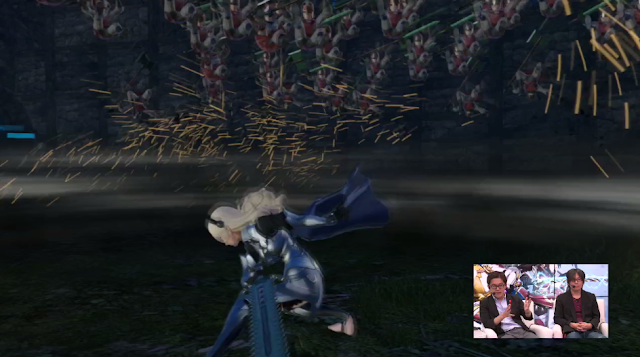 Corrin destroying enemies Fire Emblem Warriors Corrin enemy soldiers knock down