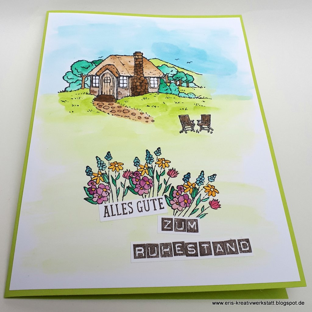 Eri's Kreativwerkstatt: "Landhaus-Idylle" auf der Karte für einen Eri's Kreativwerkstatt: "Landhaus-Idylle" auf der Karte für einen