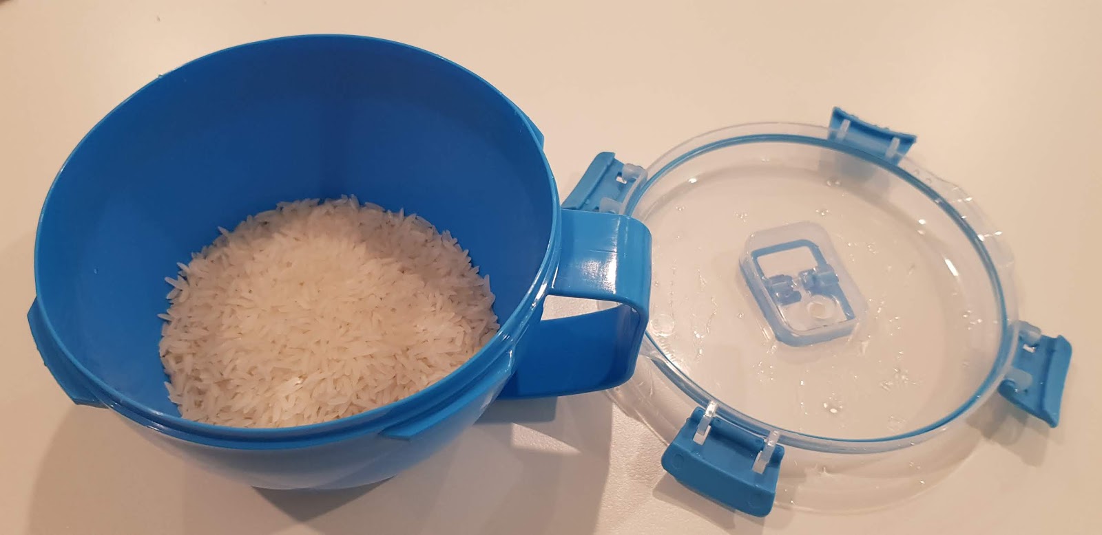 Try cooking rice in a 940ml microwavable noodle