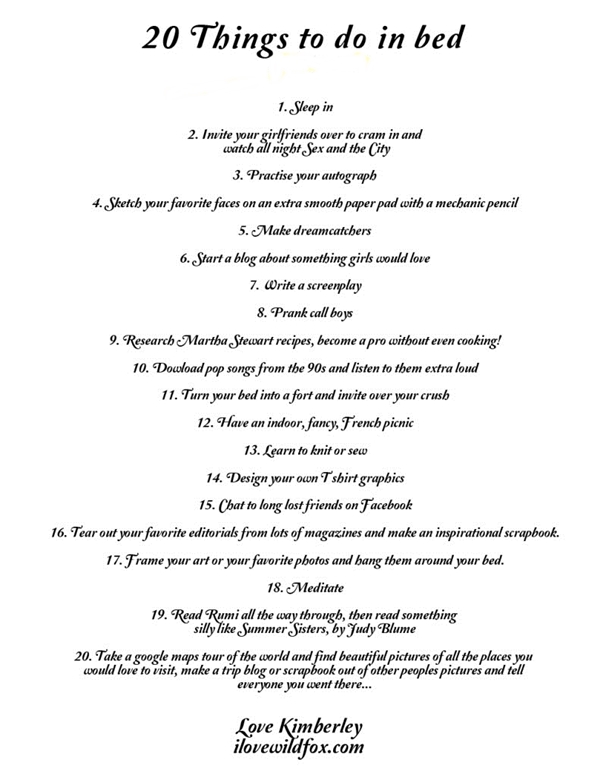 Cateaclysmic 20 Things To Do In Bed You Might Also Like Things That Make