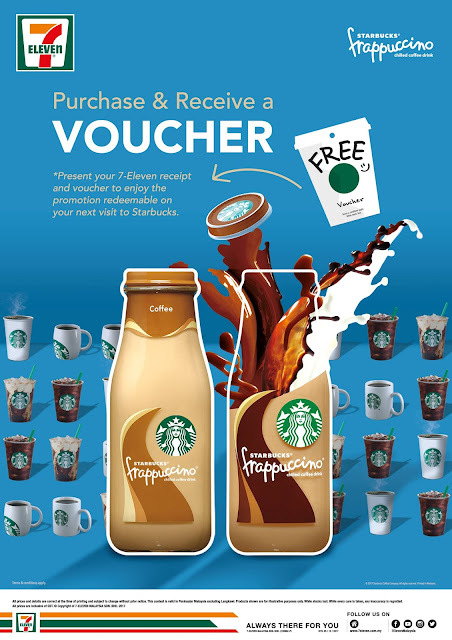 7-Eleven Malaysia Starbucks Bottled Frappuccino Free Buy 1 Free 1 Voucher