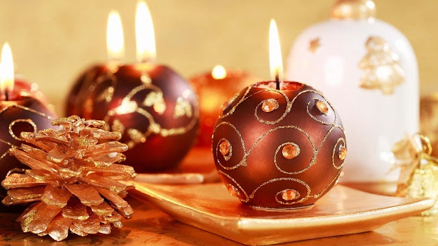 Velas redondas Feliz Navidad y Prospero Año nuevo 2013 