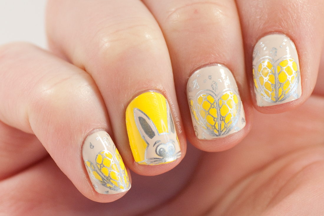 8. Easter Bunny Nail Designs with Rhinestones - wide 5