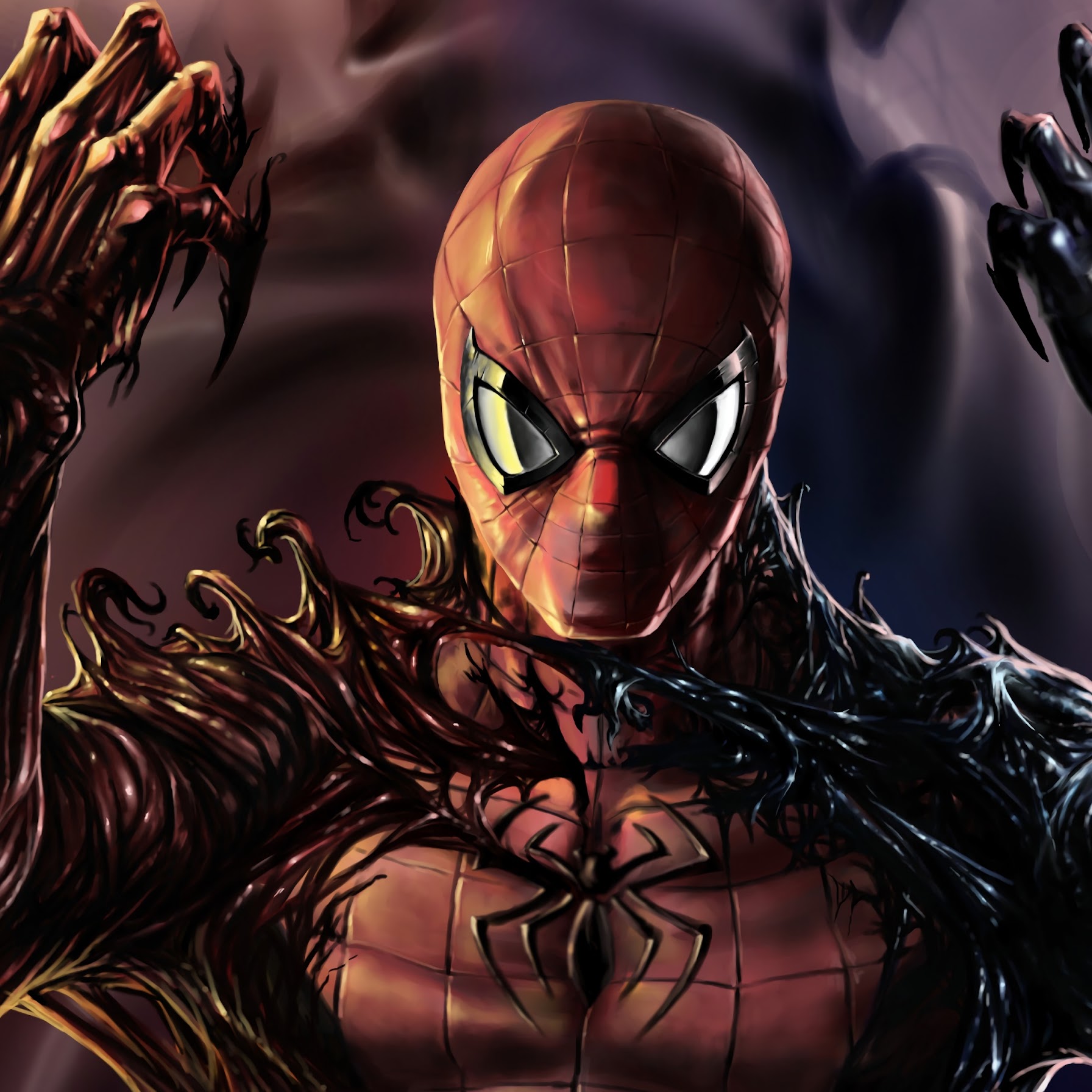 SpiderMan, Venom, Symbiote, 4K, 100 Wallpaper