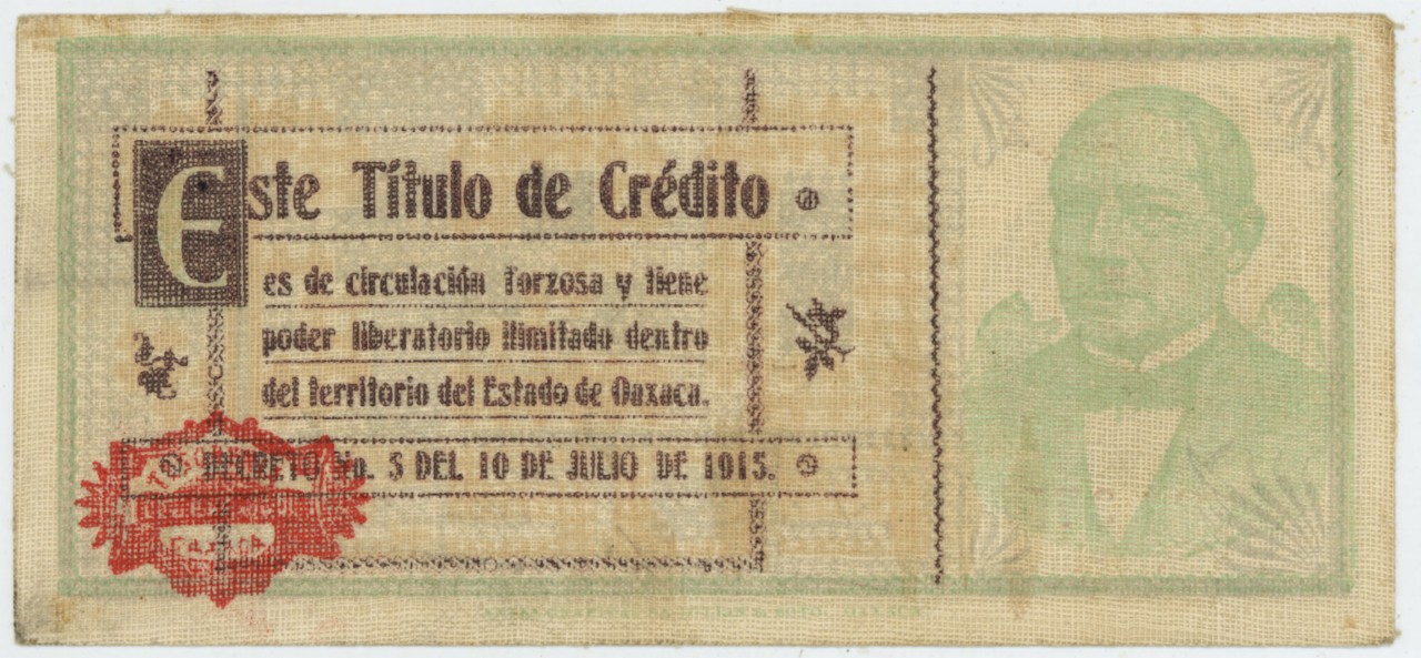 Mexico 20 Pesos banknote 1915 OaxacaWorld Banknotes & Coins Pictures