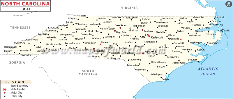 City map Charlotte North Carolina