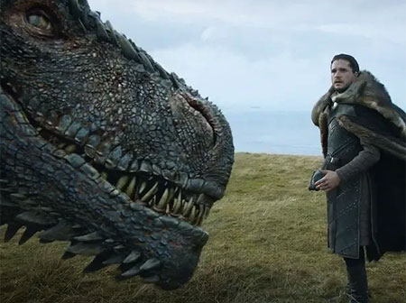 Джон Сняг и дракона Game of thrones 7 сезон Джон Сняг и дракона