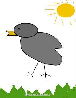 brady social media: bird drawing