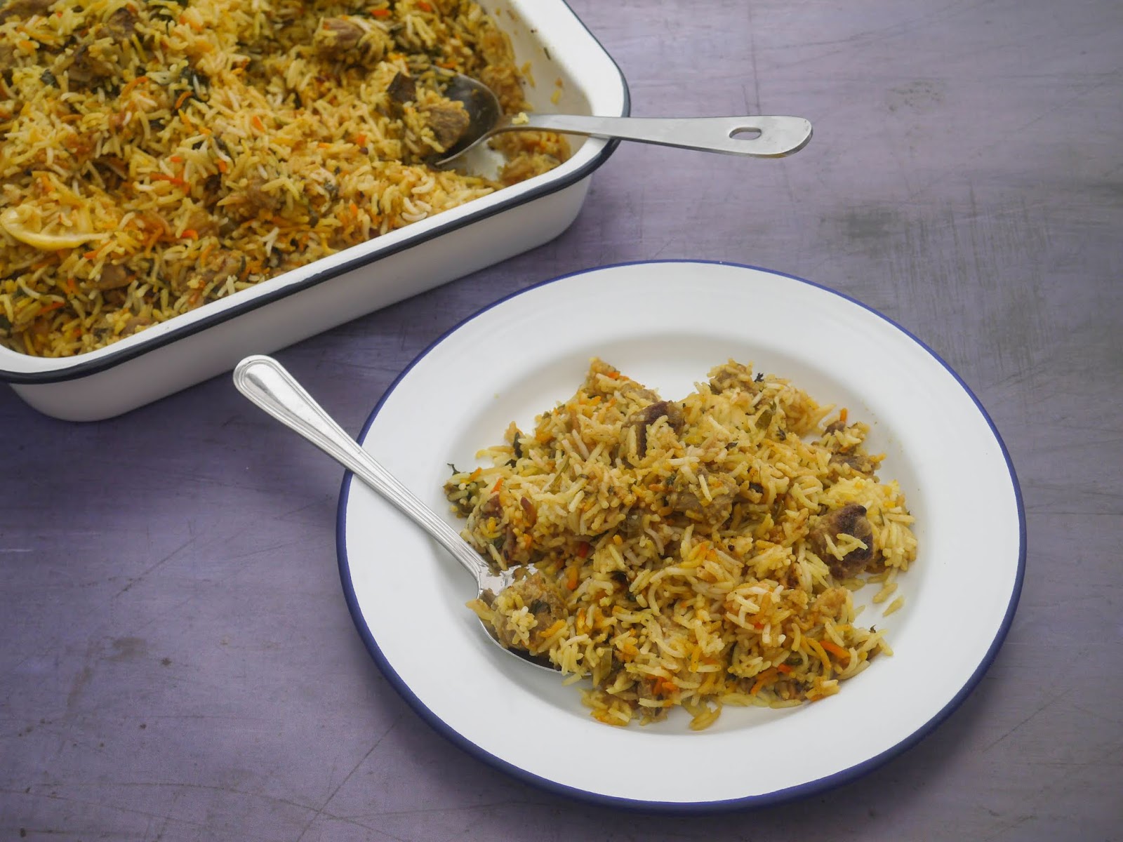 This Muslim Girl Bakes Boneless Lamb Biryani.