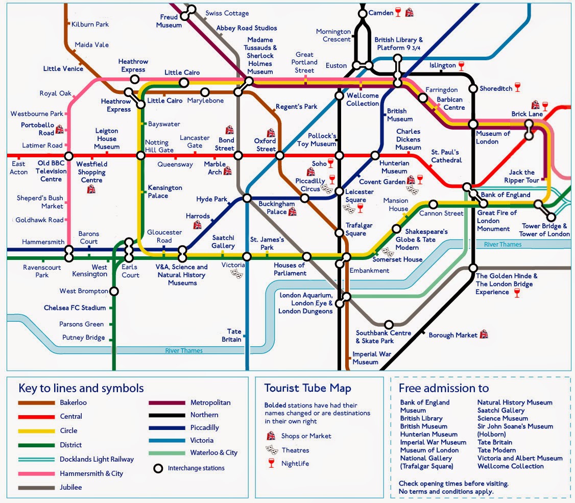 Map of London Tube Free Printable Maps