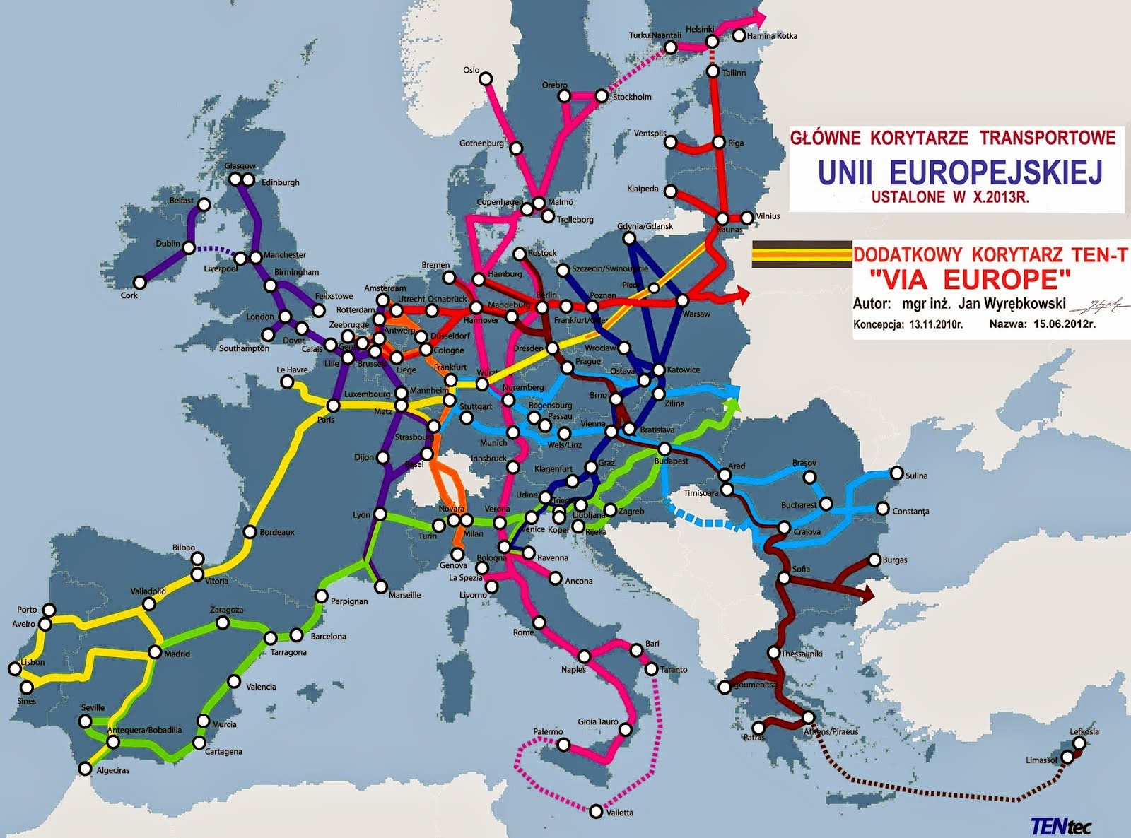 Unia Europejska z drogą Via Europe