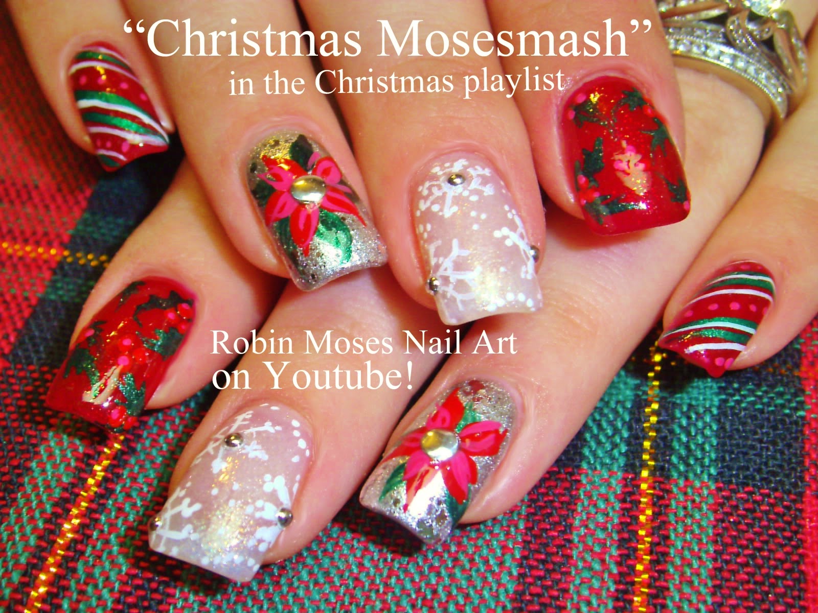 9. "Glittery Christmas Nail Designs on Pinterest" - wide 4