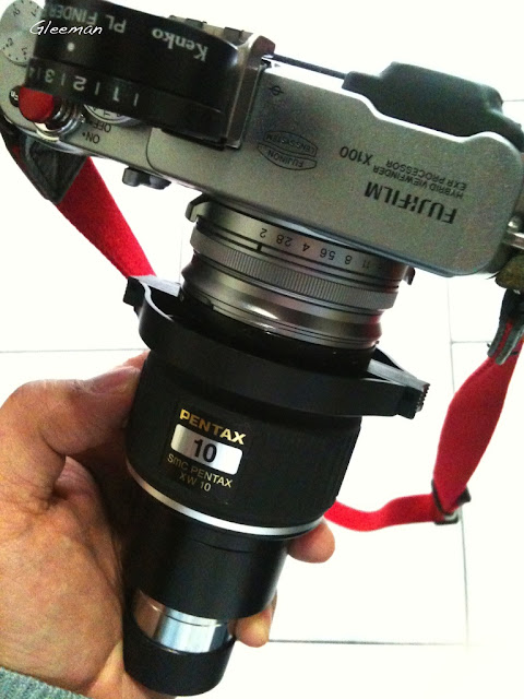 Digiscoping with Fujifilm X100 (Pentax 75SDHF), 快扣接環