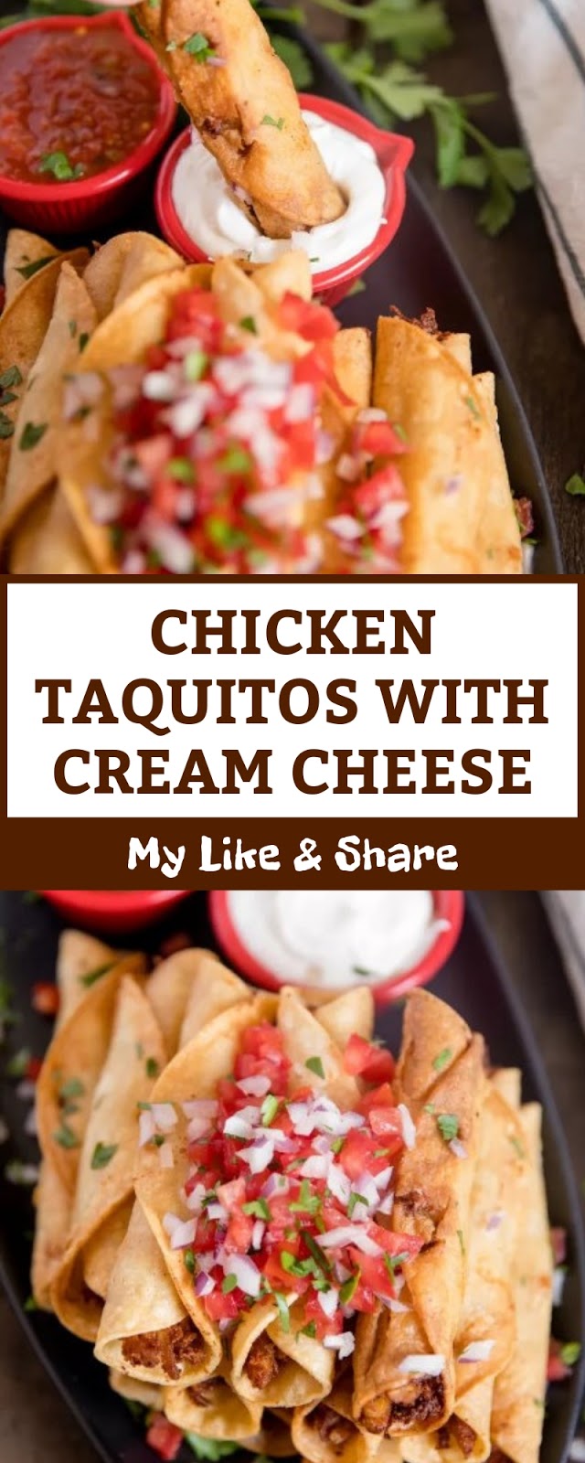 CHICKEN TAQUITOS WITH CREAM CHEESE