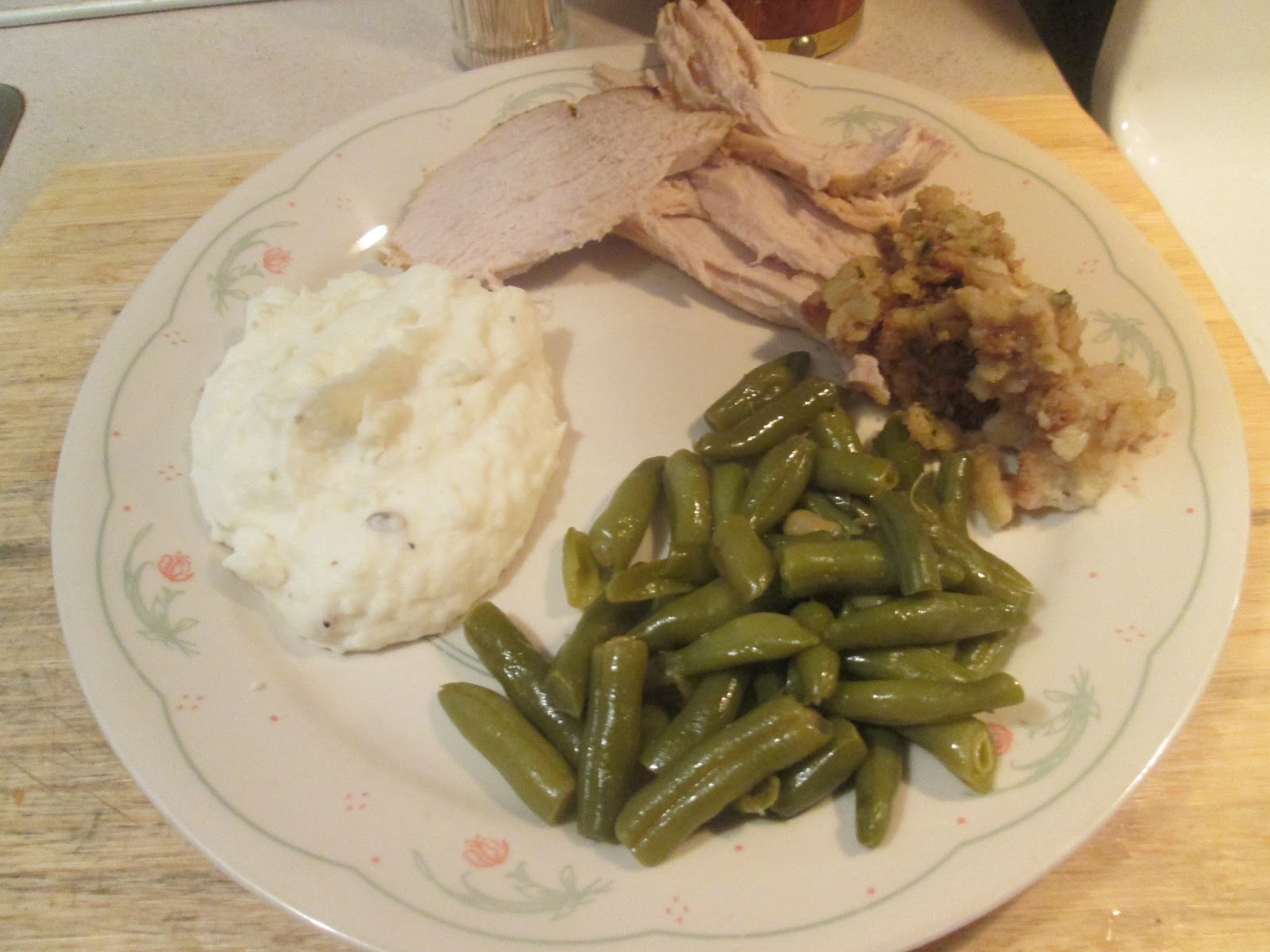 Diab2Cook Roasted Turkey Breast and Stuffing w/ Mashed Potatoes, Cut