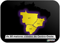 As 20 maiores cidades do Centro-Oeste em 2015