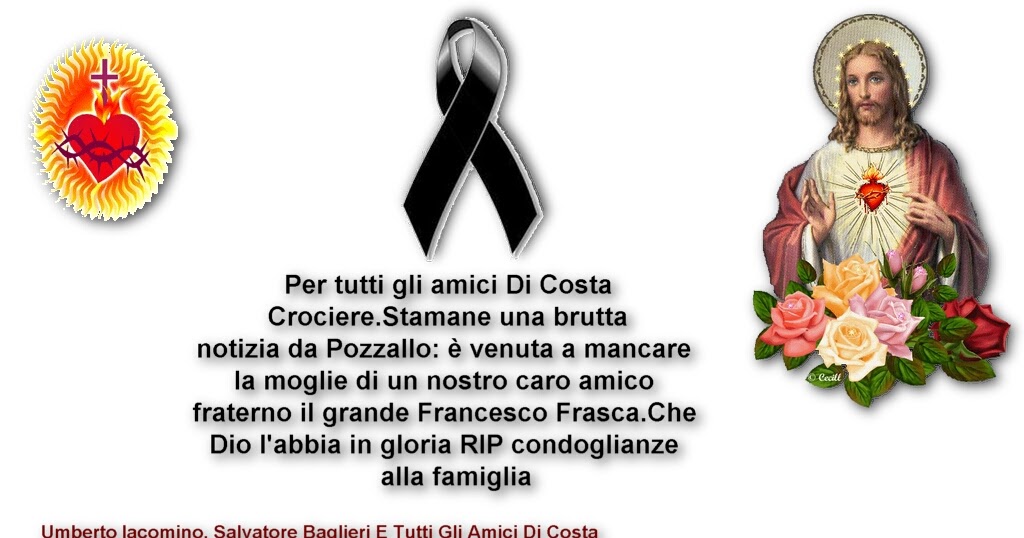 Il Club Delle Galline Condoglianze Alla Famiglia Frasca Dagli Amici Di Costa Crociere