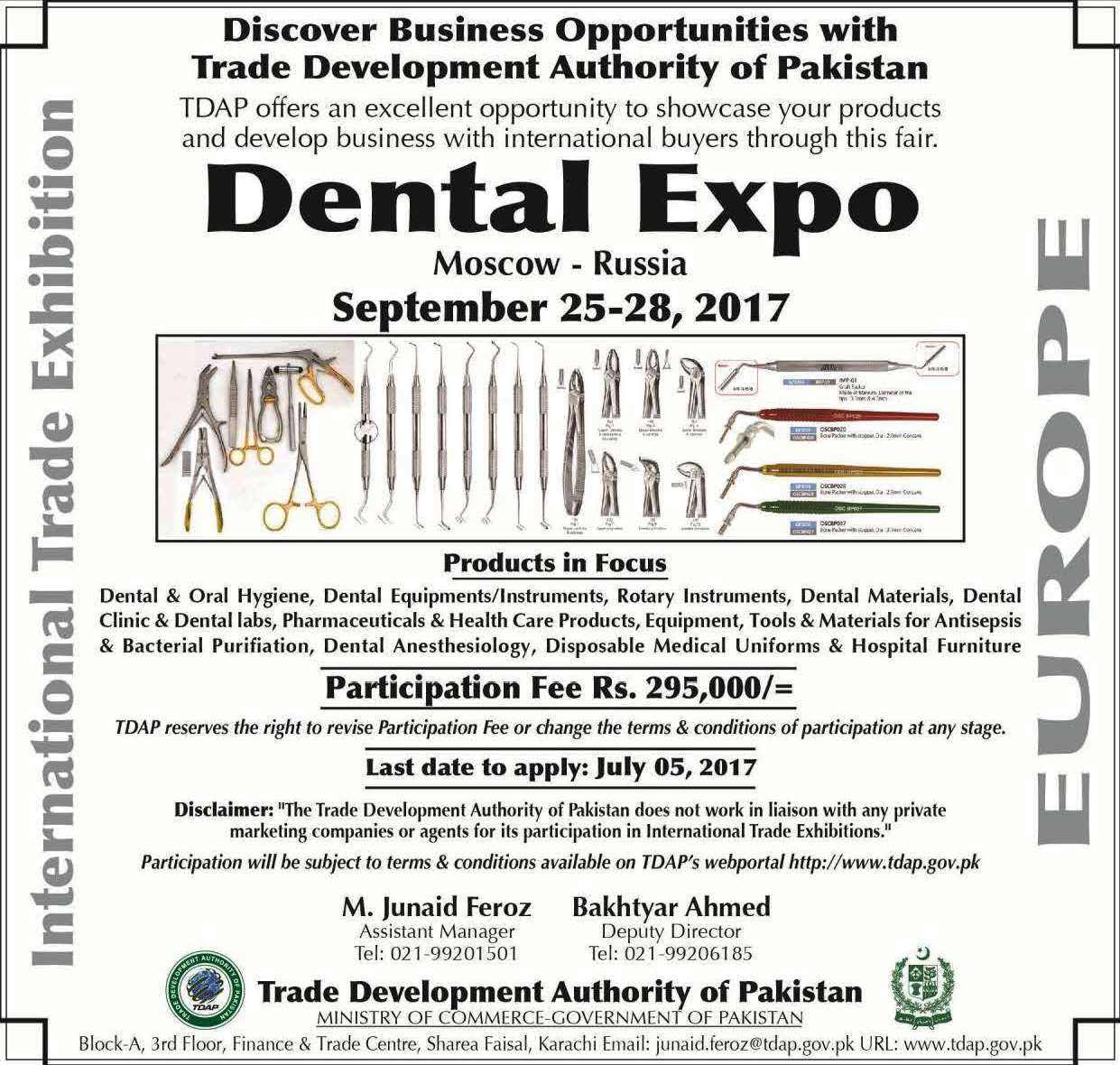 The Surgical Instruments Manufacturers Association Of Pakistan Dental Expo Moscow Russia 2017