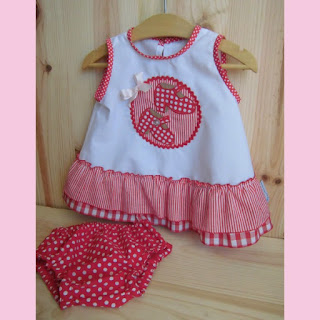 Conjunto de vestido y culetín Olé camisetas-bodys-bebe-personalizados