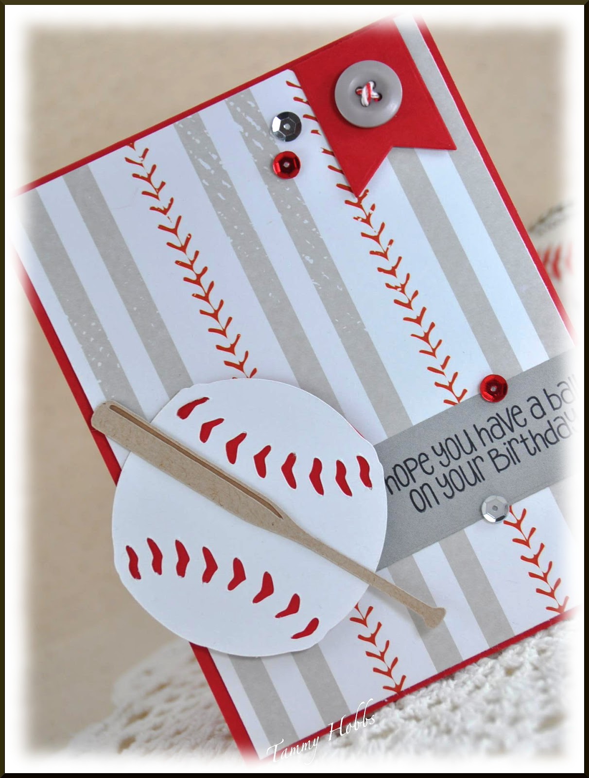 Creating Somewhere Under The Sun Baseball Birthday Card