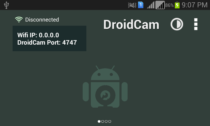 DroidCam screenshot