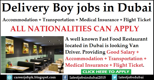 Delivery Boy jobs in Dubai for Restaurant Delivery Boy jobs in Dubai