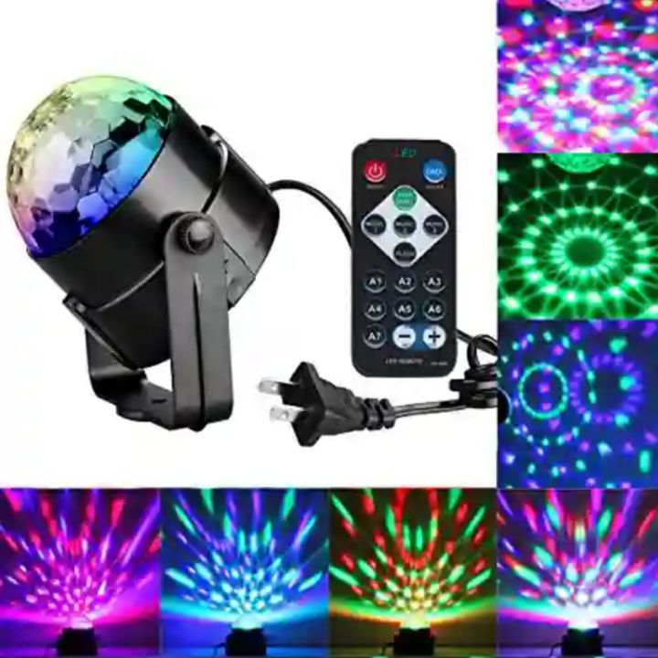 Luditek Disco Lights - Sound Activated Multicolor RBG Party Light Ball with Remote Control