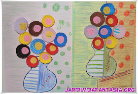 Releitura obra de arte Flower Romero Britto e Reciclagem Divertida