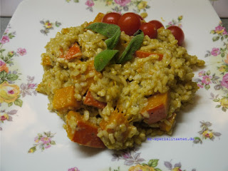 K%C3%BCrbisrisotto+08 Frau Rosenfräulein Mit Rosen Delikat Essen https://rosenprodukte.com kürbis risotto