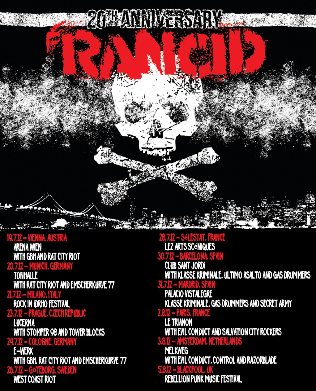 rancid tour dates europe
