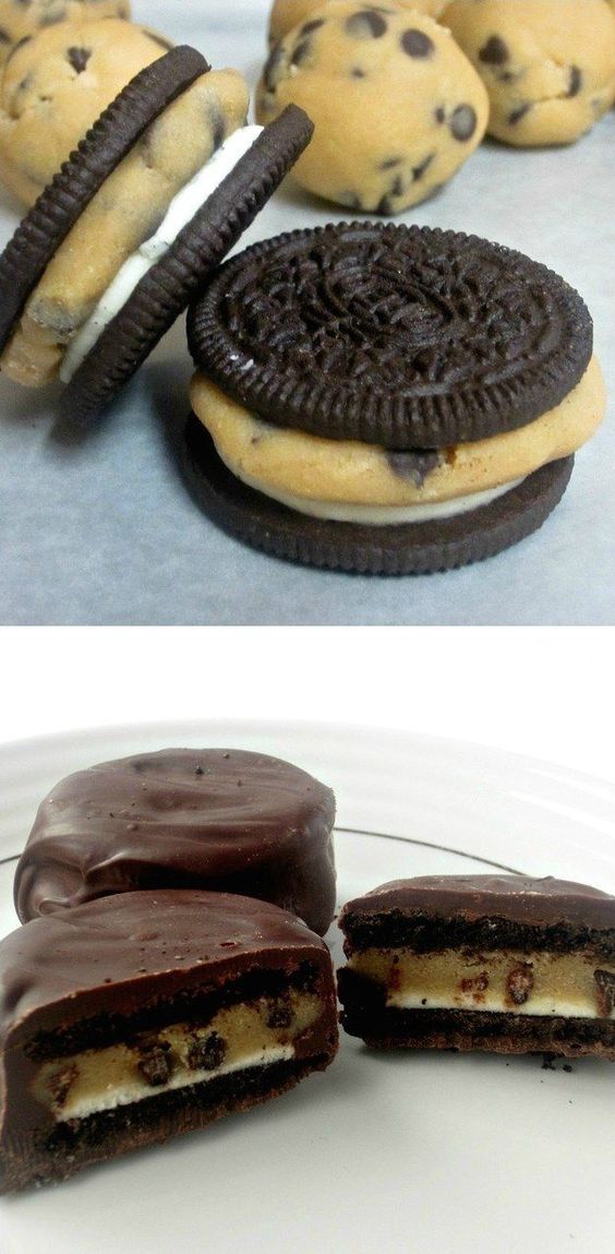 Chocolate Chip Cookie DoughStuffed Oreos vegan recipe box