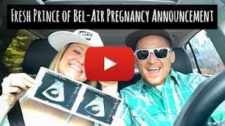 Oregon couple Jesse and Melissa Meek announce their pregnancy by rapping the theme song of the 90's TV show Fresh Prince of Bel-Air via geniushowto.blogspot.com cool pregnancy announcement videos