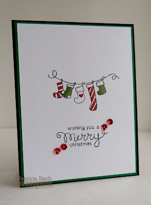 Merry Christmas Card by Jessica Esch for Newton's Nook Designs