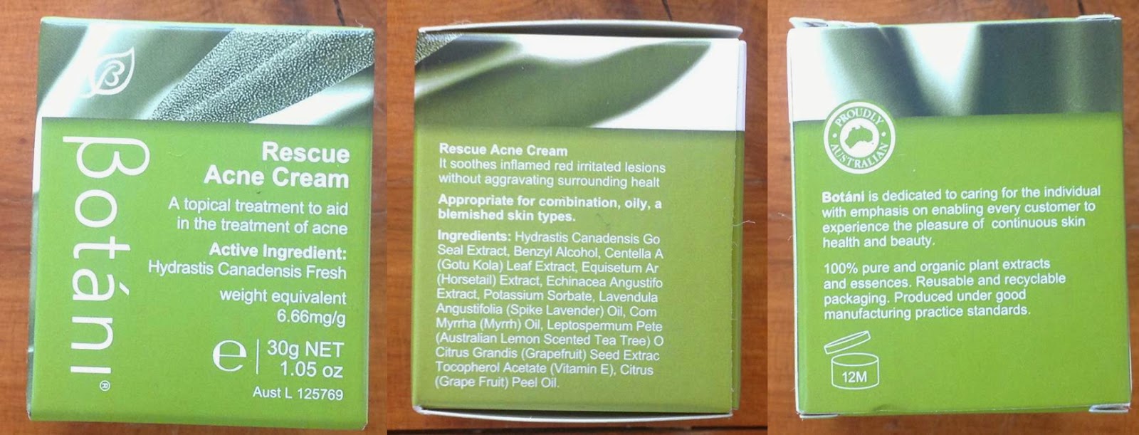 botani acne cream