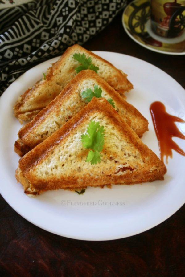 how to make Pav Bhaji Sandwich | Toast Sandwich with leftover pav bhaji