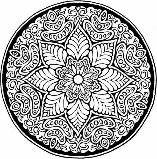 mandala geometric complicated printable coloring pages - photo #16