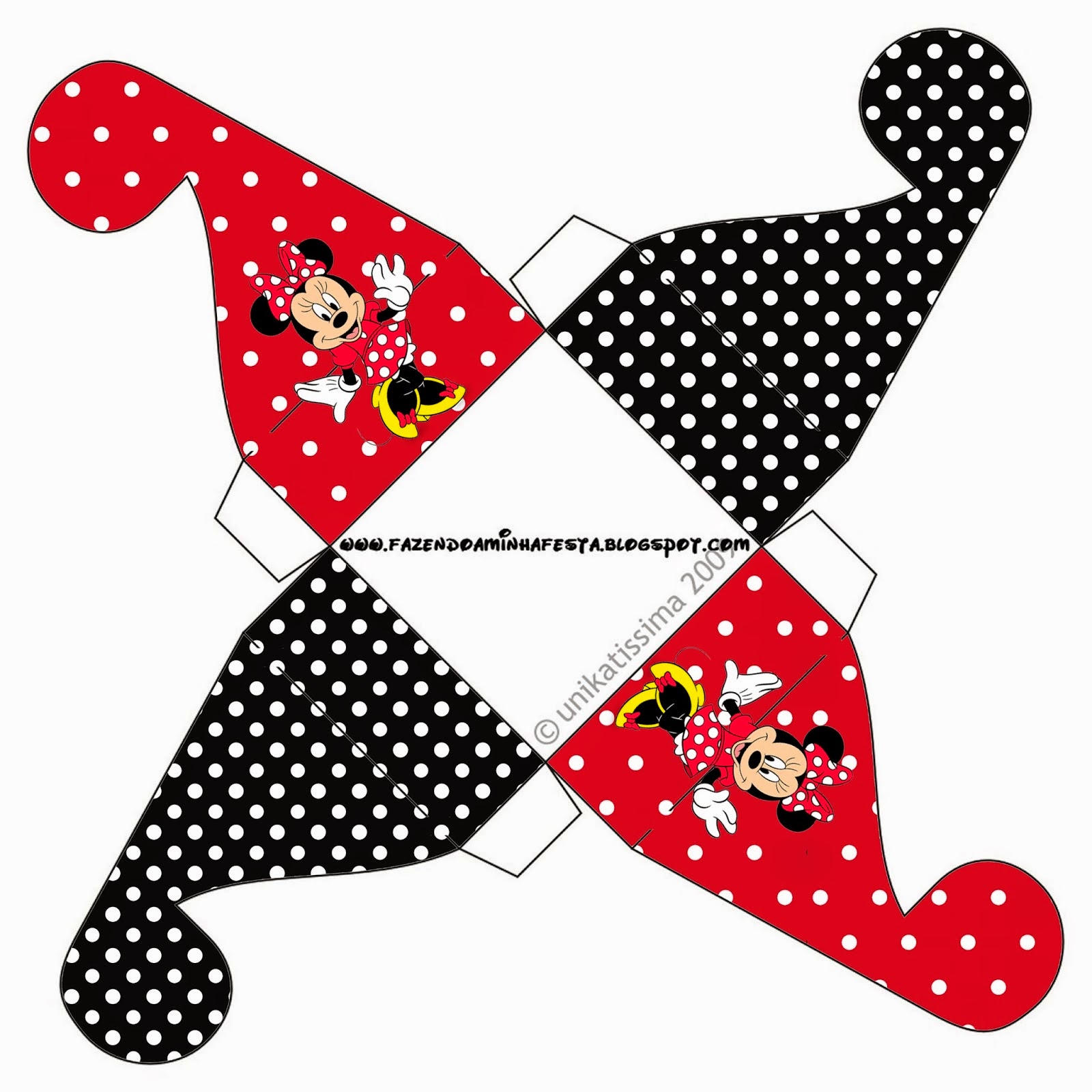 Minnie Rojo: Cajas para Imprimir Gratis.
