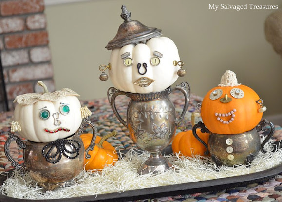 Decorated Pumpkins with Attitude pumpkin people