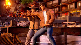 Screen grab from the Shenmue: First Teaser video (Gamescom 2017) showing Ryo on a raft in the same area.
